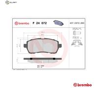 Brembo Brake Pads P 24 072X Front – Fits Ford, Mazda – Set