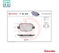 Brake pads P 24 075X BREMBO for FORD MONDEO IV Turnier MONDEO IV GALAXY II S-MAX