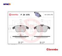 BRAKE PAD SET DISC BRAKE P 24 076 FOR FORD AUSTRALIA VOLVO ASIA LAND ROVER