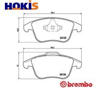BRAKE PAD SET DISC BRAKE P 24 076X FOR VOLVO S80/II/Sedan V70/III/Van XC70/SUV