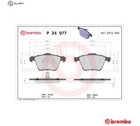 Brembo Brake Pads Front With Anti-Squeak Plate Fits Ford Galaxy S-Max Volvo S60