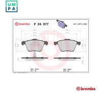 Brembo Brake Pads Front With Anti-Squeak Plate Fits Ford Galaxy S-Max Volvo S60