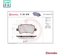 Brake pads P 24 078 BREMBO for LAND ROVER FORD VOLVO