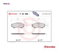 BRAKE PAD SET DISC BRAKE P 24 086 FOR FORD AUSTRALIA RANGER/Platform/Chassis