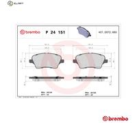 Brembo Front Brake Pad Set fits Ford Fiesta Transit Courier B-Max