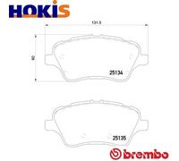 BREMBO P24151 Brake Pad Set For Disc Brake Front TRW Braking System Fits Ford