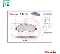 BRAKE PAD SET DISC BRAKE P 24 152 FOR FORD TRANSIT/V363/Platform/Chassis/Bus