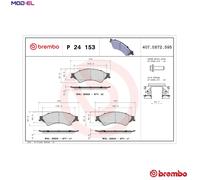 BREMBO P 24 153X Brake pad set