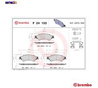 BREMBO P 24 153X Brake pad set