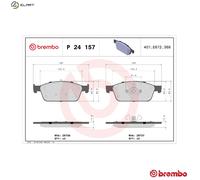 BREMBO P 24 157 Brake pad set