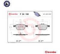 Brembo Brake Pad Set P24 158 - Front, 62mm Height - Fits Ford EcoSport, Kuga, Transit Connect