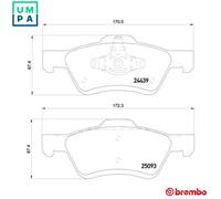 Brembo Brake Pad Set P 24 159 - Disc Brake for Ford (USA, Australia), Mazda, Haima