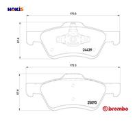 BRAKE PAD SET DISC BRAKE P 24 159 FOR FORD AUSTRALIA MAZDA HAIMA 2.3L 4cyl 3.0L
