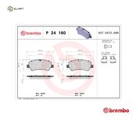 BRAKE PAD SET DISC BRAKE P 24 160 FOR FORD AUSTRALIA TRANSIT/CUSTOM/Van 2.2L