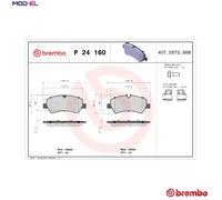 Brembo Brake Pad Set Rear With Caliper Screws Fits Ford Tourneo Custom Transit