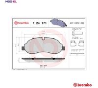 BRAKE PAD SET DISC BRAKE P 24 171 FOR FORD AUSTRALIA YNF6 2.0L 4cyl TRANSIT Van