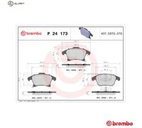 Brembo Front Brake Pad Set fits Ford S-Max Galaxy Mondeo