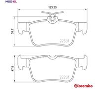 BREMBO P24175 Brake Pad Set For Disc Rear For Ford Edge Galaxy Kuga Mondeo S-Max