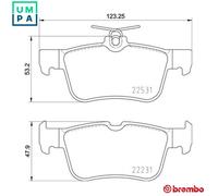 BREMBO P24175 Brake Pad Set For Disc Rear For Ford Edge Galaxy Kuga Mondeo S-Max