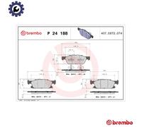 Brake pads P 24 188 BREMBO for FORD FORD USA