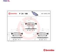 Brembo Brake Pads Front With Anti-Squeak Plate Fits Ford Edge Focus Galaxy Kuga