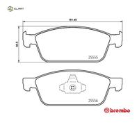 Brake pads P 24 199 BREMBO for FORD TRANSIT CONNECT V408 Box Body/MPV KUGA II