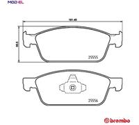 BRAKE PAD SET DISC BRAKE P 24 199 FOR FORD AUSTRALIA M9MA 1.5L 4cyl KUGA 2.0L