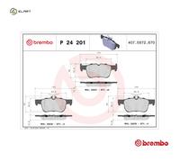 Brake pads P 24 201 BREMBO for FORD MONDEO V Saloon MONDEO V Turnier S-MAX