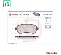 P 24 203 Disc Brake Brake Pad Set Front PRIME LINE Fits Ford K 3 Saloon Brembo