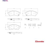 BRAKE PAD SET DISC BRAKE P 24 225 FOR FORD SAFA/ENSA/SA2W/SA2S 3.2L 5cyl RANGER