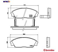 BRAKE PAD SET DISC BRAKE P 28 016 FOR HONDA CIVIC/MK/Hatchback/II/Shuttle/Mk