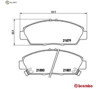 BREMBO P 28 021 Brake pad set