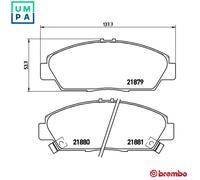 BREMBO P 28 021 Brake pad set