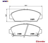BREMBO P 28 021 Brake pad set