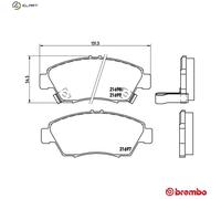Brake pads P 28 024 BREMBO for HONDA CIVIC MK V Hatchback CIVIC MK V Saloon CAPA