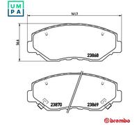 Brake pads P 28 035 BREMBO for HONDA CR-V Mk II ACCORD VII ACCORD VII Tourer
