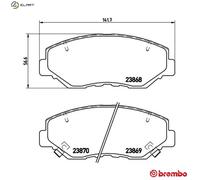 Brembo P28035 Front Disc Brake Pad - Set of 4