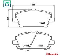 BRAKE PAD SET DISC BRAKE P 28 037 FOR HONDA CIVIC/VIII/Hatchback R18A2 1.8L 4cyl