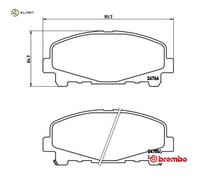 BRAKE PAD SET DISC BRAKE P 28 043X FOR ACURA HONDA ACCORD/IX/VIII/Tourer/EURO