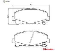 Brake pads P 28 043X BREMBO for HONDA ACCORD VIII ACCORD VIII Estate