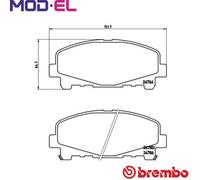 Brake pads P 28 043X BREMBO for HONDA ACCORD VIII ACCORD VIII Estate