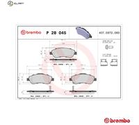 BREMBO P 28 045X Brake pad set