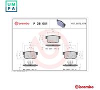 Brembo Brake Pads Rear With Anti-Squeak Plate For Acura Legend Honda Accord CR-V