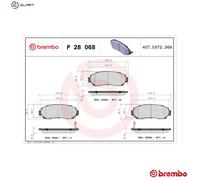 Brembo P28068 Front Brake Pad Set Fits Acura Aeolus Baic Huansu Changan Geely F7