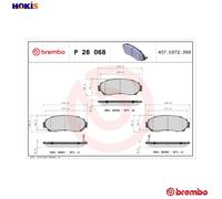Brake Pads Set Front Brembo P28068 45022SHJ405 B010441 35990002B01B00 3501180M01