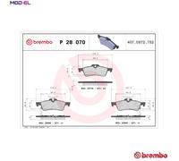 BREMBO P 28 070 Brake Pads