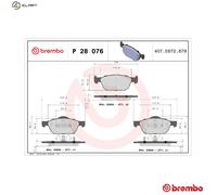 Brembo P 28 076X Brake Pad Set Front Braking Fits Honda Civic 9 Tourer