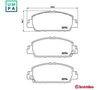 Brembo Brake Pad Set P 28 077 – for Honda Accord VIII/IX, HR-V, XR-V, Spirior, Odyssey