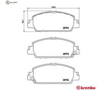 Brembo Brake Pad Set P 28 077 – for Honda Accord VIII/IX, HR-V, XR-V, Spirior, Odyssey