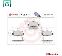 Brembo Brake Pad Set P 28 078 - Disc Brake for Honda/Acura RL Legend IV